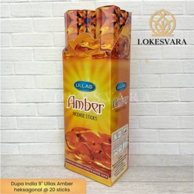Dupa Hio Wangi Harum Aromaterapi India Ullas Amber Heksagonal
