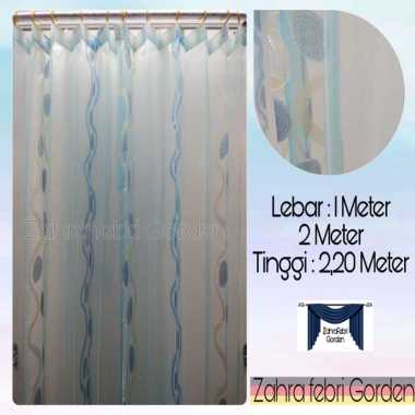 Vitrase Dalaman Gorden VITRASE IMPORT lebar 2 Mtr biru