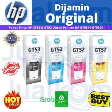 Paket Tinta HP GT53 & GT52 Original