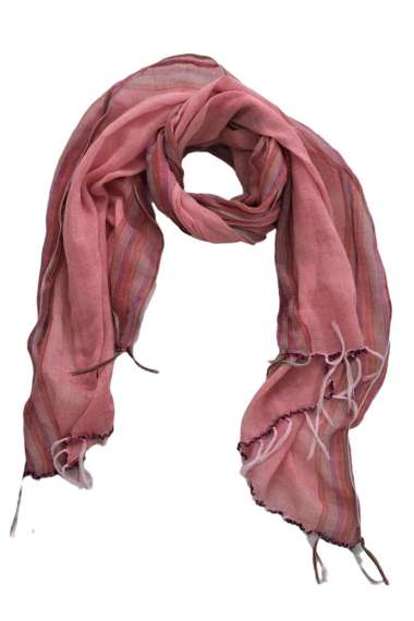 Scarft Leher Pasmina Panjang Syal Leher GESYAL Persegi Panjang Tenun Tangan Lurik Pink