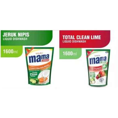 MAMA Lemon Jeruk Nipis Lime & Mineral Salt Liquid Pouch 1.6L 1.6 liter refill