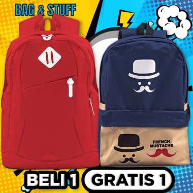 BELI 1 GRATIS 1 -SONIC TAS RANSEL SEKOLAH SMP SMA SMK+GRATIS 1 FRENCH TAS ANAK TK PAUD SD WARNA ACAK