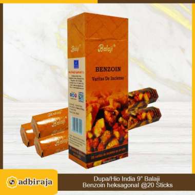 Dupa/Hio Wangi 9" Balaji Benzoin heksagonal @20 sticks (6pcs/box)