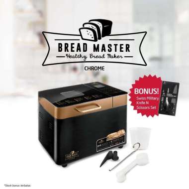 BREAD MASTER CHROME Mesin Pembuat Roti Otomatis / Bread Maker / Peralatan Kue / Baking Ready Medan H