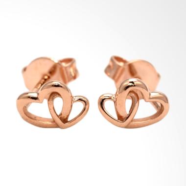 Tiaria Love D1 Rose Gold Earring Anting Emas Perhiasan Anting Emas