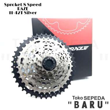 TB - Sproket RAZE 8 Speed 11-42T Silver Black