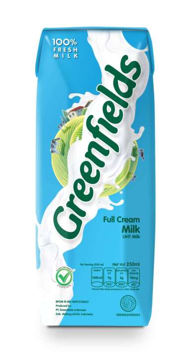 Promo Harga Greenfields UHT Full Cream 250 ml - Blibli