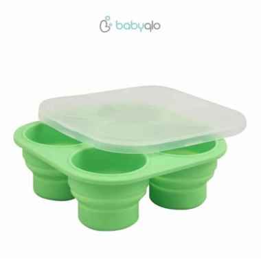Babyqlo Collapsible Silicone Ice Cube Trays - Green Green