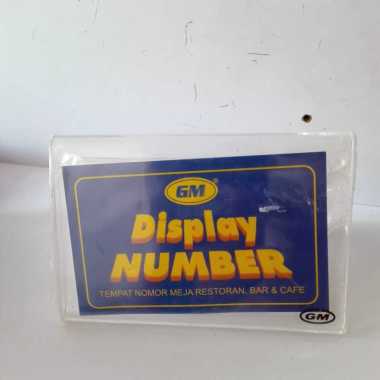 Display Number Acrylic / Tempat Nomor Meja Restoran, Bar, dan Cafe GM / Leaflet Display Number GM