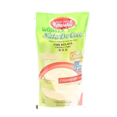 Promo Harga Wong Coco Nata De Coco Strawberry 360 gr - Blibli