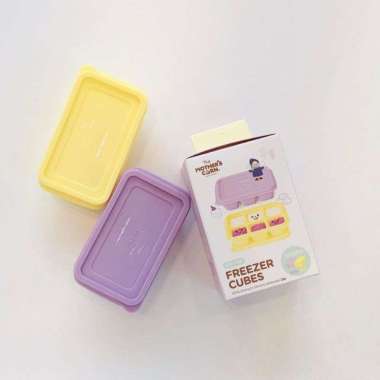 Mother's Corn Silicone Freezer Cubes 2 pcs Lavender & Yellow