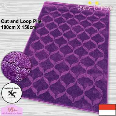 Tren-D-rugs Karpet plush 3d timbul permadani bulu alas lantai kamar tidur ruang tamu tebal halus kua