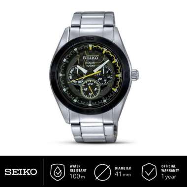 Jam Tangan Pria Seiko Solar Powered Stainless Steel SNE199P1 SNE199 Original