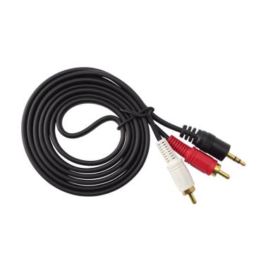 Kabel Audio RCA 5m utk speker - Audio Cable RCA 5 meter for speaker Hitam