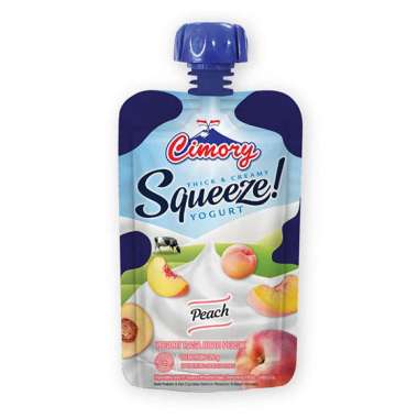 Promo Harga Cimory Squeeze Yogurt Peach 120 gr - Blibli