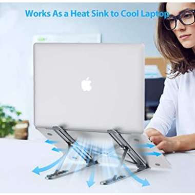 Laptop stand Portable Dudukan Laptop Aluminium Holder Laptop Lipat multicolor