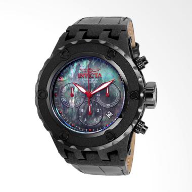 Invicta Subaqua Pearl & Leather Watch Men Jam Tangan Pria - Black Grey INV 23240 Black - Grey
