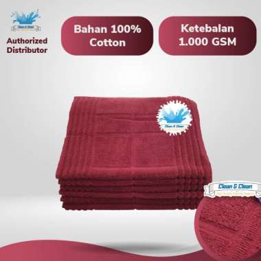 Keset Handuk Hotel Premium 40x60 cm Tebal 1000GSM 100% Cotton Combed Merah Maroon