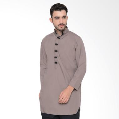 Zayidan Baju Gamis Ahsan Baju Muslim Koko Pria - Coklat
