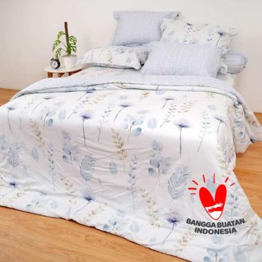 Canella Sprei Set Bedcover Bahan Katun Satin Motif Lunetta 180 x 200