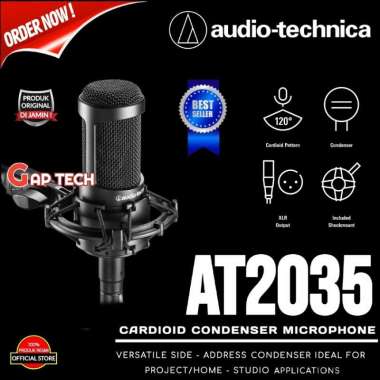 Audio Technica AT2035 / AT 2035 Cardioid Condenser Microphone Original