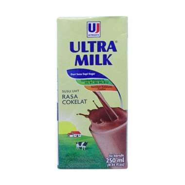 Promo Harga Ultra Milk Susu UHT Coklat 250 ml - Blibli