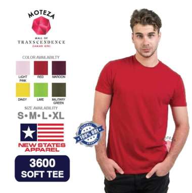 Kaos Polos Combed 30s Original - NSA Softstyle 3600 - WARNA (Warm) LIME XL