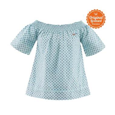 Surfer Girl Pilus Shirt Atasan Anak Perempuan - Mint
