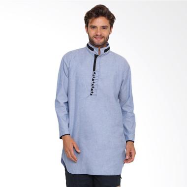 Zayidan Baju Muslim Gamis Yazid Pria - Biru