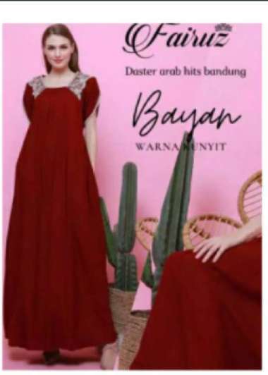 DASTER RENDA ARAB FAIRUZ BAYAN / DASTER ARAB / DASTER RAYON / DASTER BUSUI / DASTER MURAH / MAROON