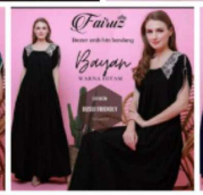 DASTER RENDA ARAB FAIRUZ BAYAN / DASTER ARAB / DASTER RAYON / DASTER BUSUI / DASTER MURAH / HITAM