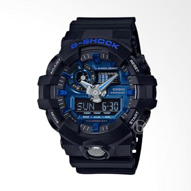 CASIO G-SHOCK Ltd Edition Jam Tangan Pria - Black Blue [GA-710-1A2] Black Blue