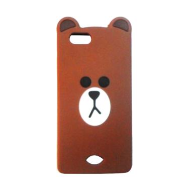 F&G Karakter Kartun Line Brown 3D Softcase Casing for Oppo Neo 5