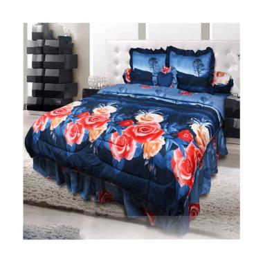California Zetta Set Sprei dan Bed Cover - Blue