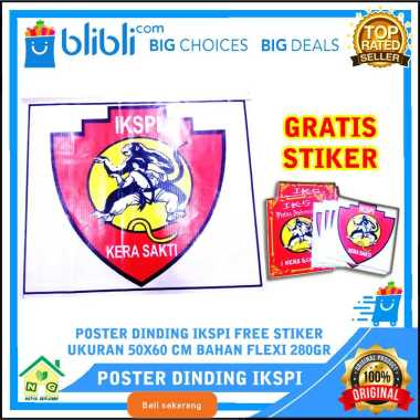 IKSPI Poster Dekorasi Dinding Bela Diri Pencak Silat Lambang Logo IKS PI Kera Sakti Putra Indonesia