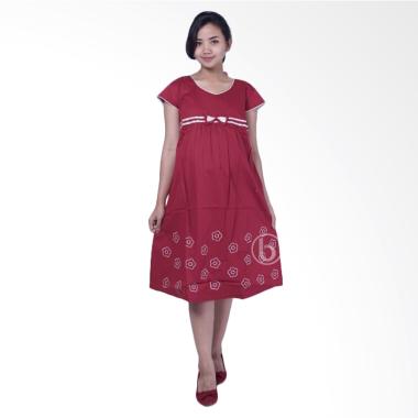 Mama Hamil DRO 870 Pita Silk Flowers Cantik Baju Ibu Hamil - Merah