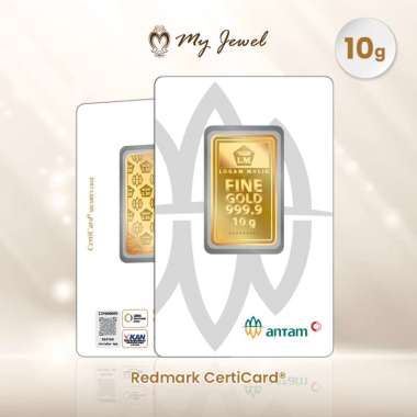 Antam Logam Mulia Keping Emas [10 g/ 999.9‰ Fine Gold Certificate]