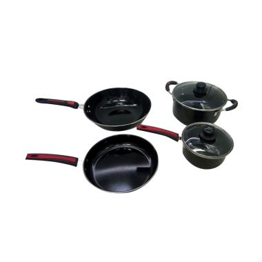 GSF Enamel Cokware Set Panci Black Metalic