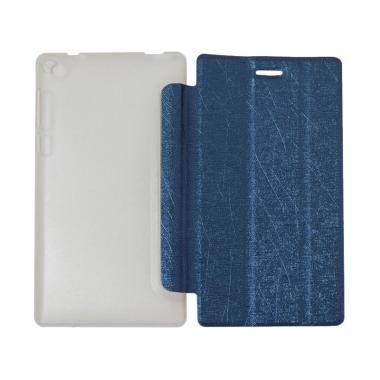 QCF Flip Cover Lenovo Tab 3 7.0 Inch TB3-730F Leather Case Dompet Lenovo Tab3 730F - Biru Tua QCF Flip Cover Lenovo Tab 3 7.0 Inch TB3-730F Leather Case Dompet Lenovo Tab3 730F - Biru Tua