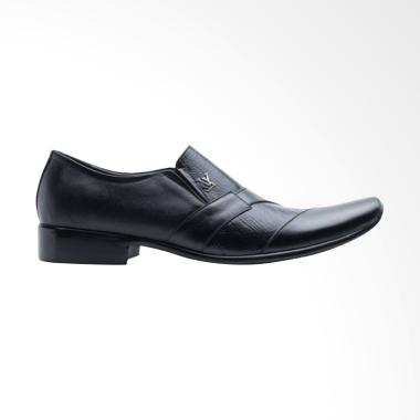 Handmade Kulit Sapi Premium Pantofel Sepatu Pria - Hitam [902]
