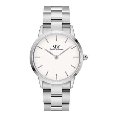 Daniel Wellington Iconic Link 36 DW00100203 White Dial Stainless Steel Strap [Machtwatch] Silver