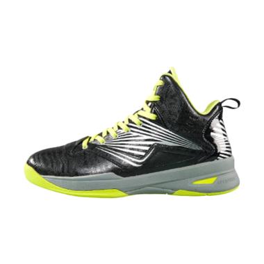PEAK Soaring High 2.6 Sepatu Basket Pria - Black Green [E54061A]