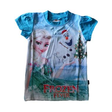 J2 Christmas Frozen Kaos Anak - Biru