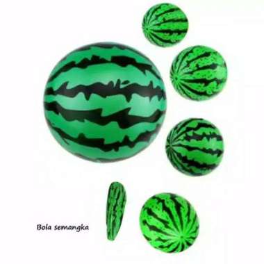 Mainan bola anak karet model buah semangka diameter 20cm bola semangka