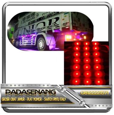 Lampu LED Kolong 24 Volt/Lampu LED Kolong Truck, Bus/LED Kolong 3 Mata Merah