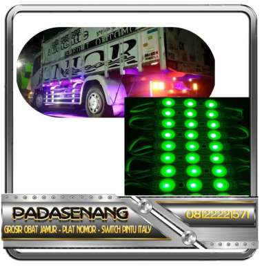 Lampu LED Kolong 24 Volt/Lampu LED Kolong Truck, Bus/LED Kolong 3 Mata Hijau