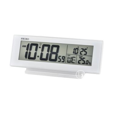 Seiko QHL072W Digital Desktop Bedside Alarm Clock - White