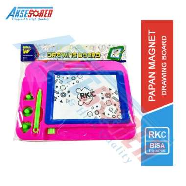 Papan Tulis Magnet RKC / Bermain Mainan Anak Sambil Belajar Huruf Angka Gambar & Menulis