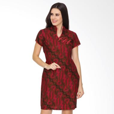 FBW Shanghai Cheongsam Batik Parang Dress - Merah