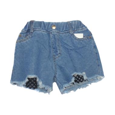 VERINA BABY Variasi Jaring-Jaring Hotpants Anak - Blue Jeans